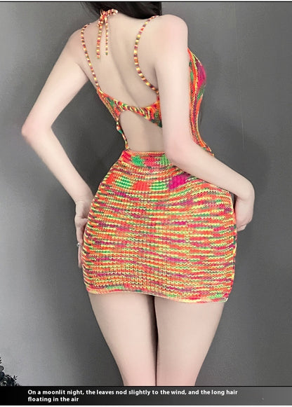 Female Backless Sweater Pajamas Skirts