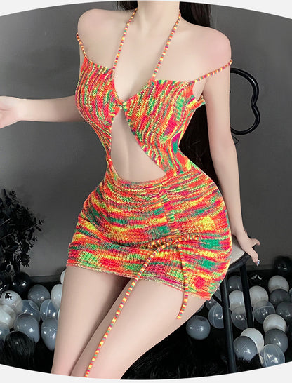 Female Backless Sweater Pajamas Skirts