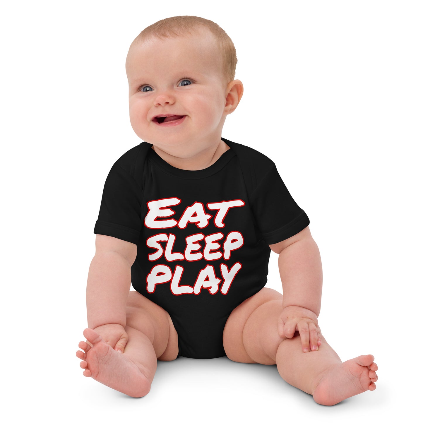 Eat, sleep ,play cotton baby bodysuit