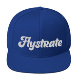 Royal Blue Flystrate embroidery Snapback