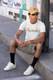 Flystrate khaki logo tee shirt